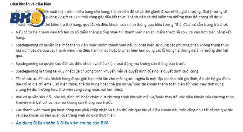 Thành viên cần tuân thủ điều kiện khuyến mãi mới có thể rinh thưởng