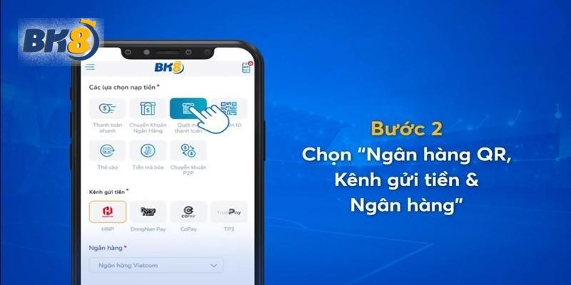 Thực hiện click vào mục “Quét mã thanh toán” điền thông tin