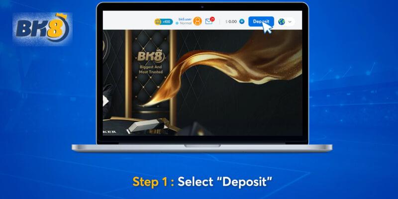 Tìm mục gửi tiền Deposit

