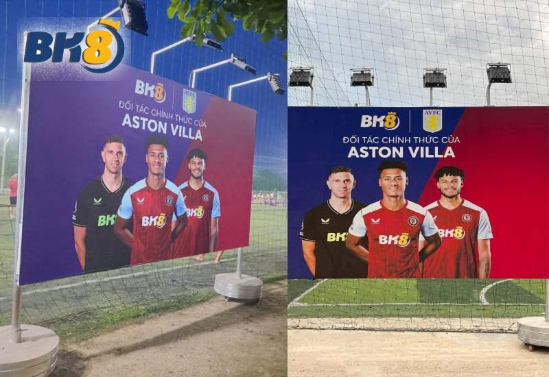 Hình ảnh Pano BK8 x Aston Villa tại các sân bóng ở Bình Dương